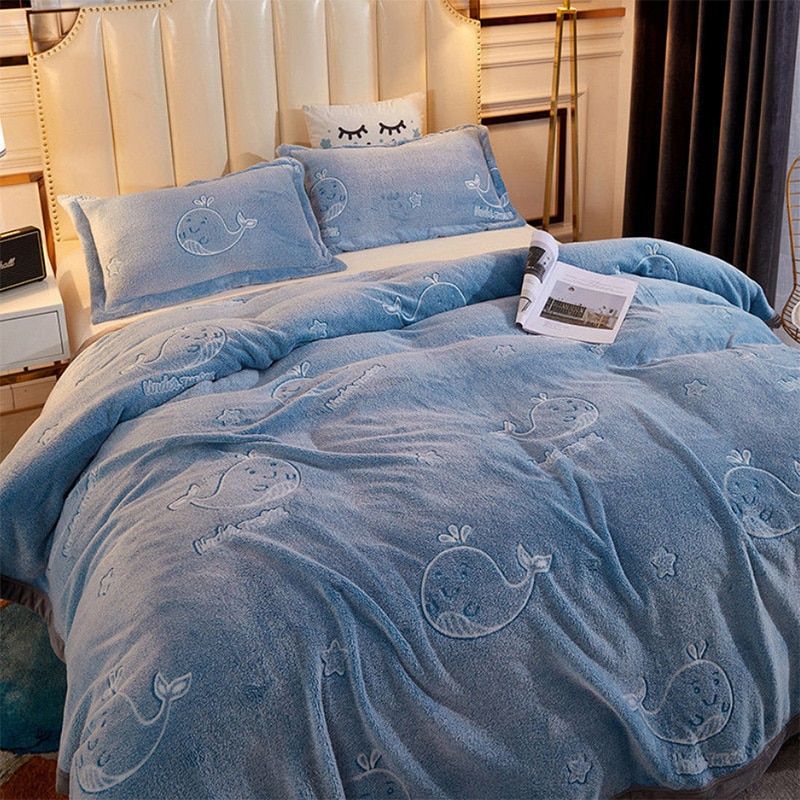 Thick coral snowflake blanket cover blanket quilt