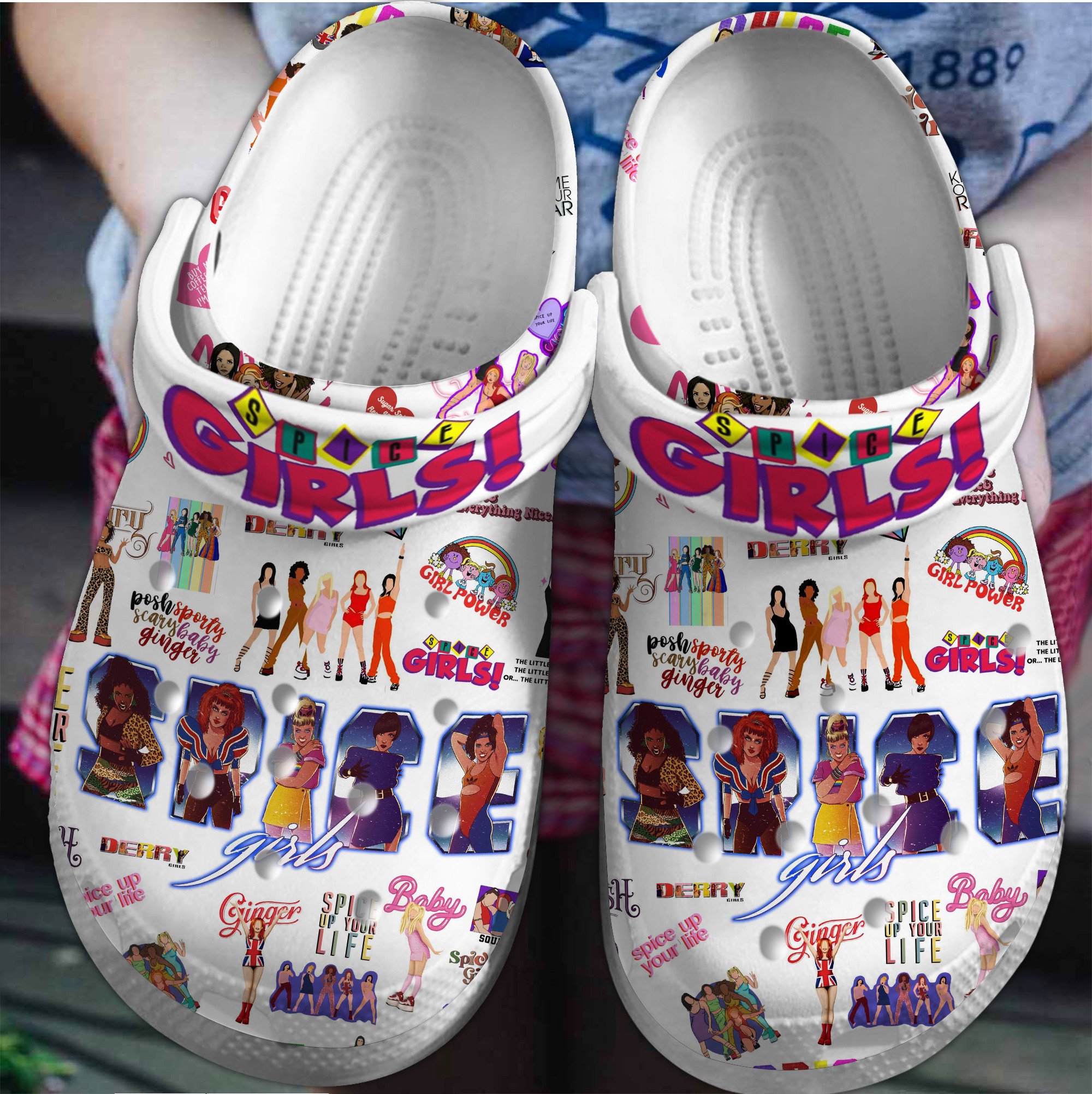 Spice Girls Music Crocs Crocband Clogs Shoes Comfortable For Men Women and Kids