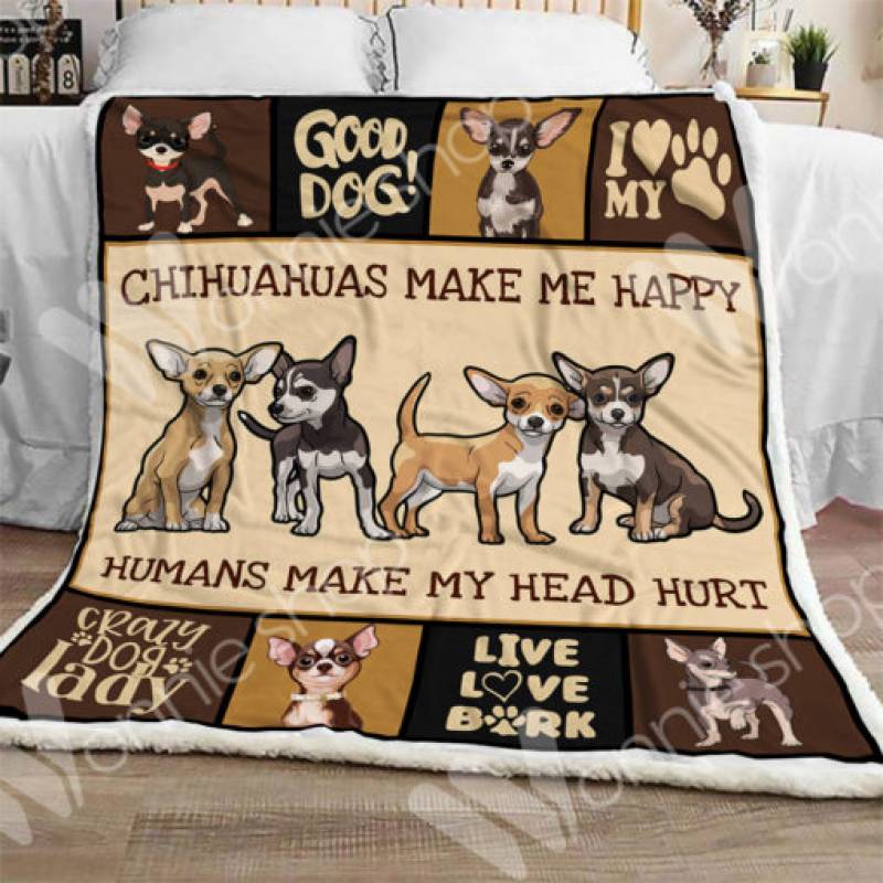 Chihuahua Dog Sherpa Blanket NOV0601 69O49