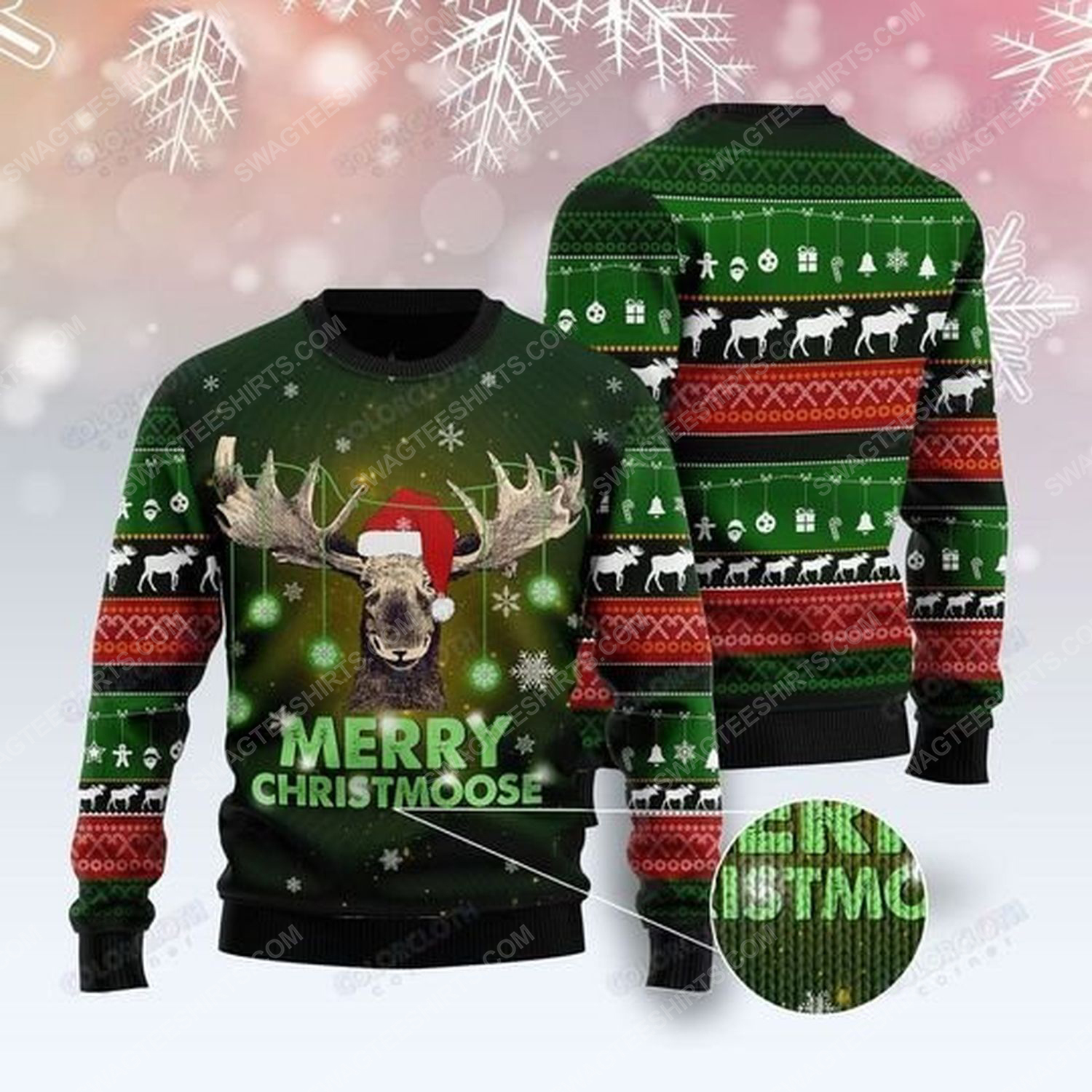 [Special Edition] Merry Christmoose Merry Christmas Ugly Christmas Sweater – Maria