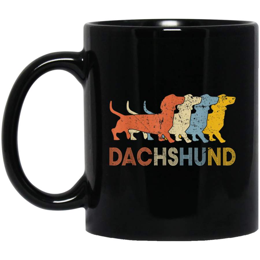 Vintage Dachshund Dog Dad Dog Mom Valentines Gift Mug