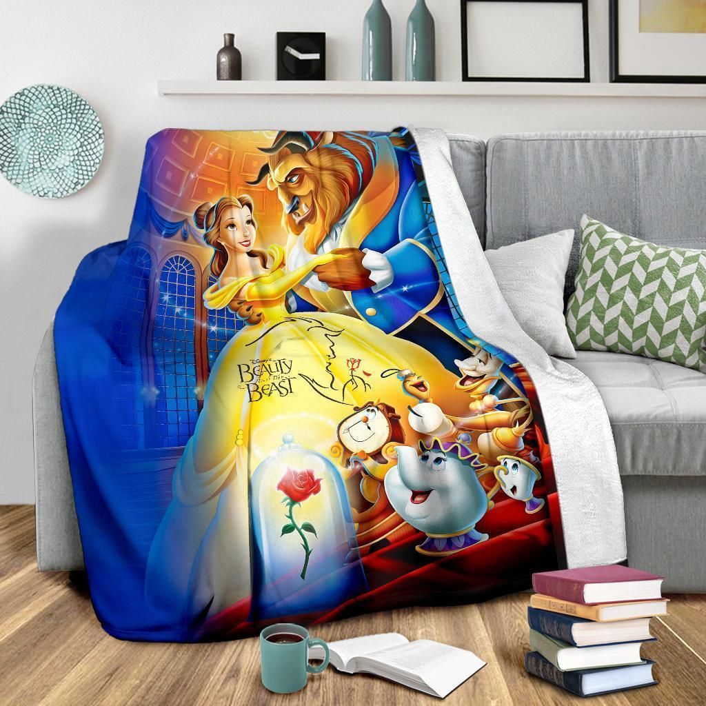 Beauty And The Beast Fleece Blanket Gift Idea – Justbeperfect_Shop