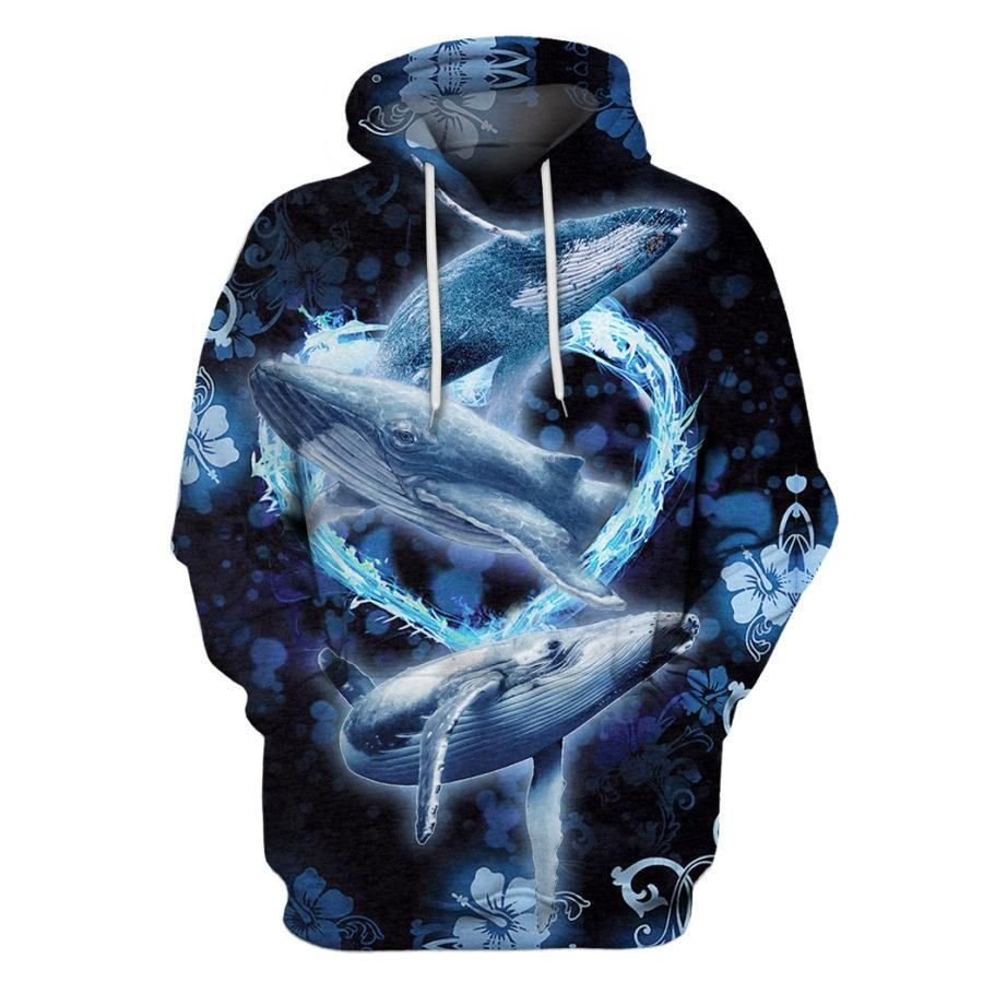 Whale Blue Nice Design 3D Printed Sublimation Hoodie Hooded Sweatshirt Comfy Soft And Warm For Men Women S To 5Xl Ctc05038601