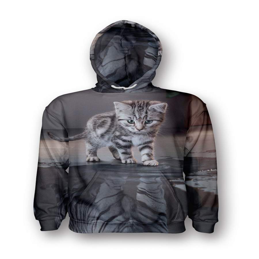 Kitten Reflections Pullover Hoodie