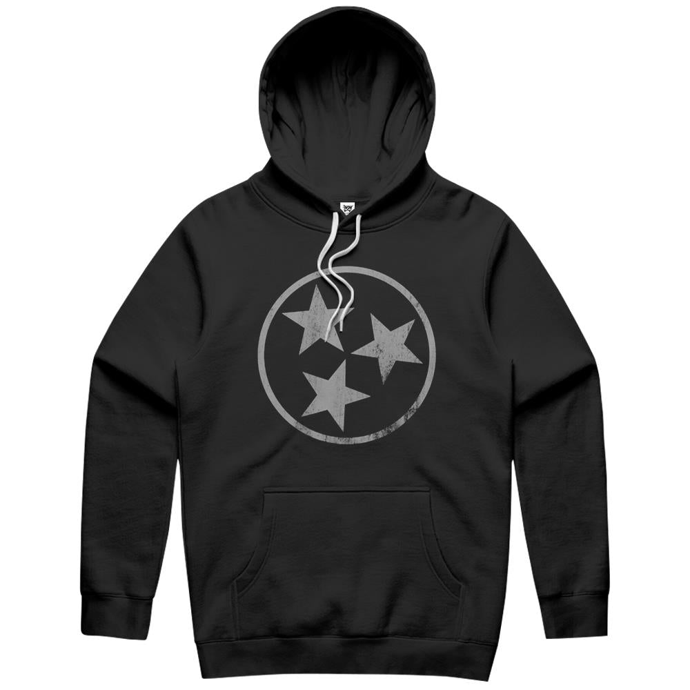 Tennessee Flag Gray Stars Volunteer State Vintage Hoodie