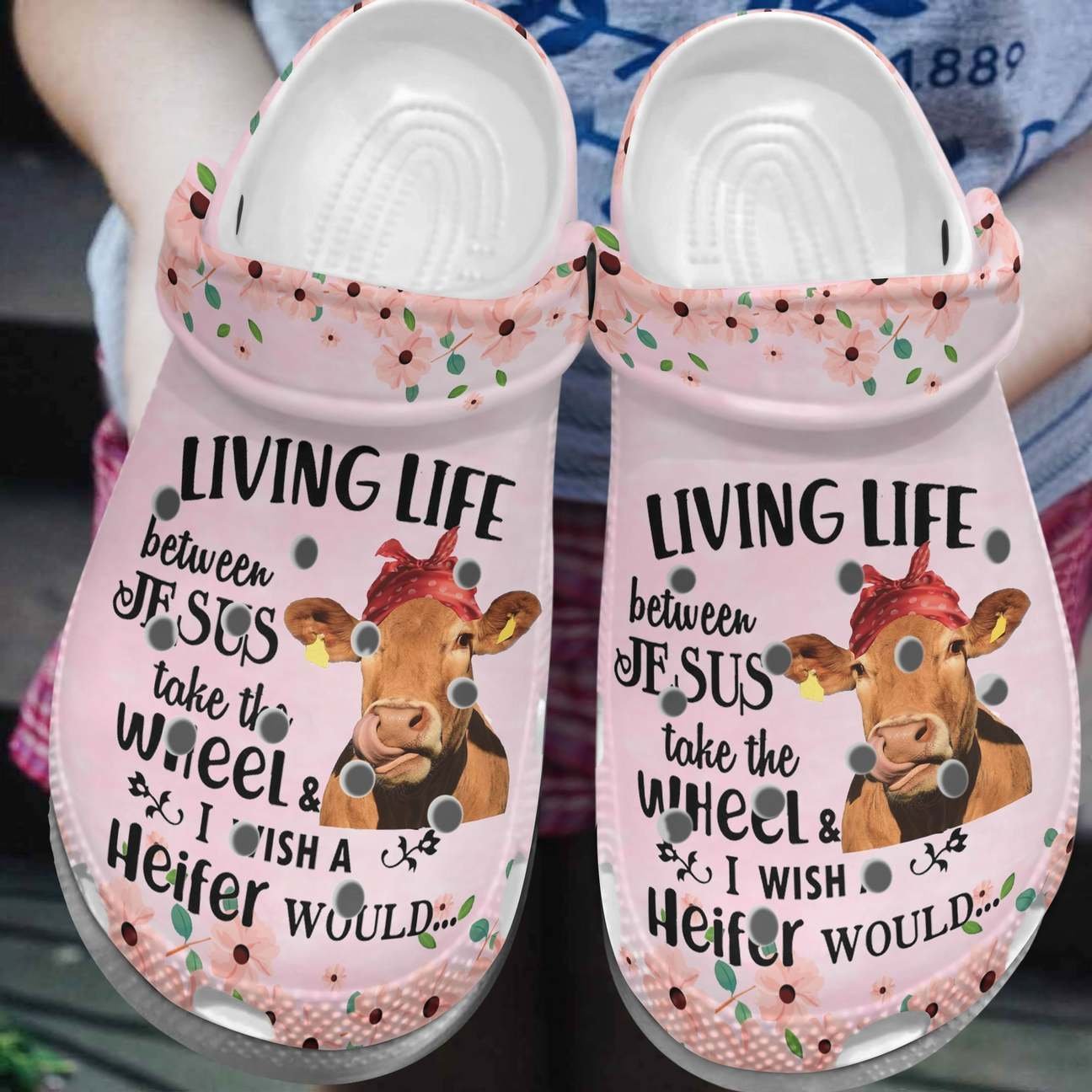 Cow Personalized Clog, Custom Name, Text, Color, Number Fashion Style For Women, Men, Kid, Print 3D Wish A Heifer Would