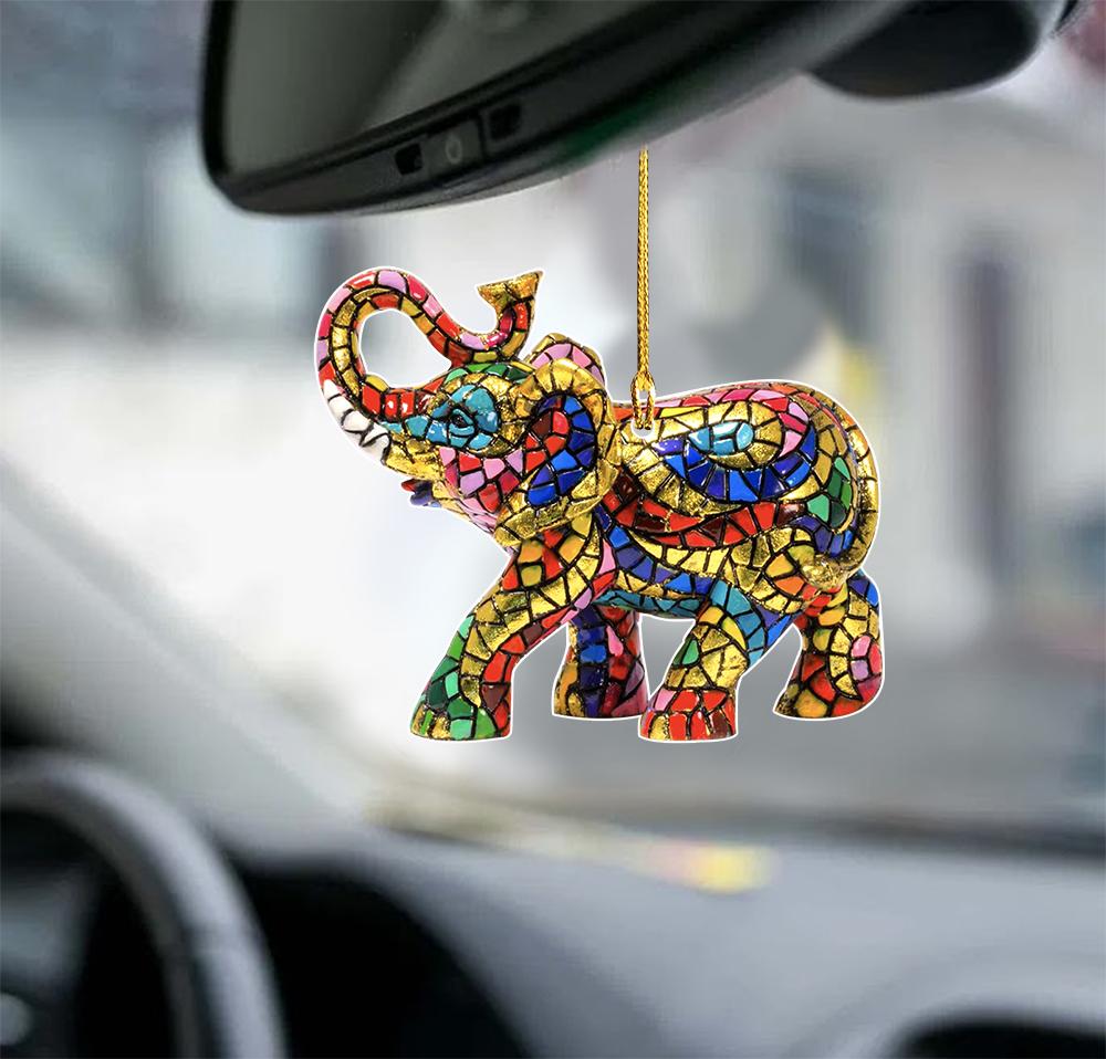 Fun Car Decor Elephant Colors Elephant Lovers Ornament