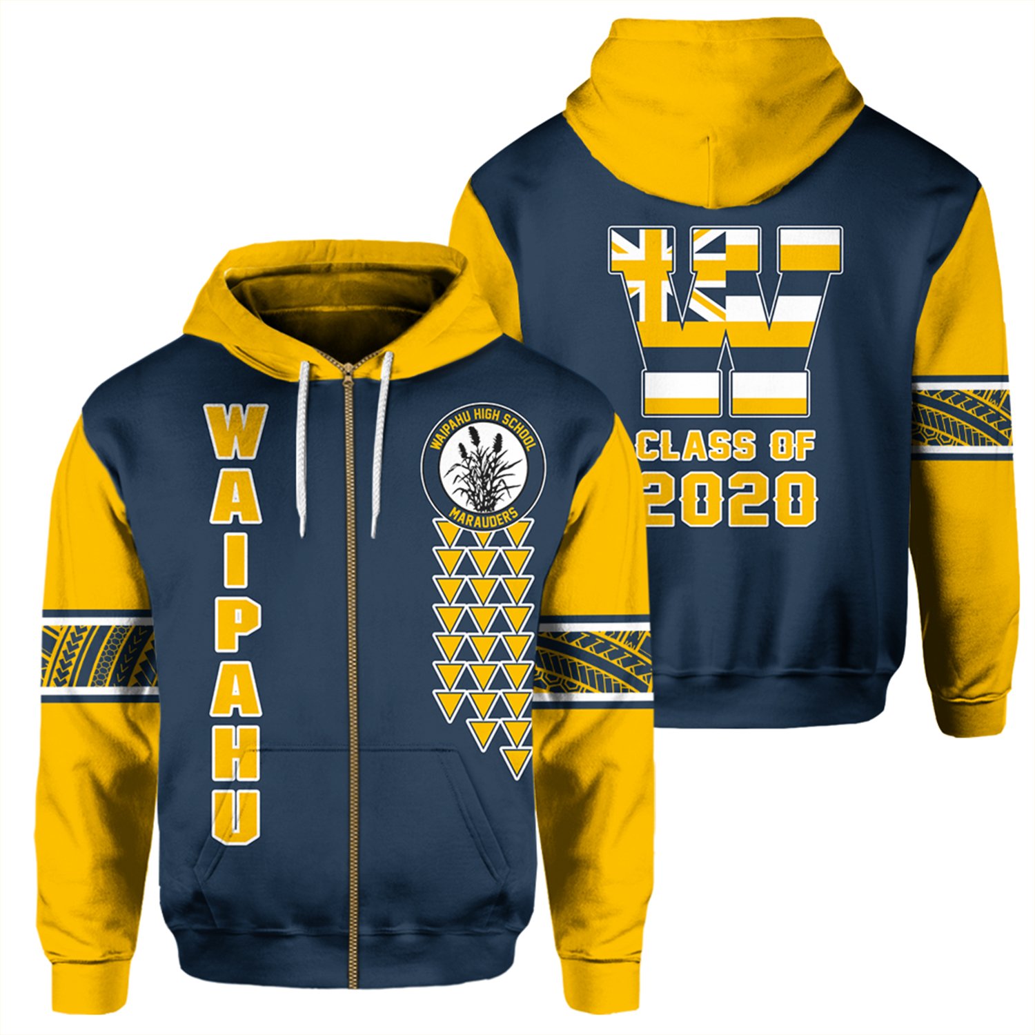 (Personalized) Alohawaii – Waipahu High Custom Your Class Zip Hoodie AH J0