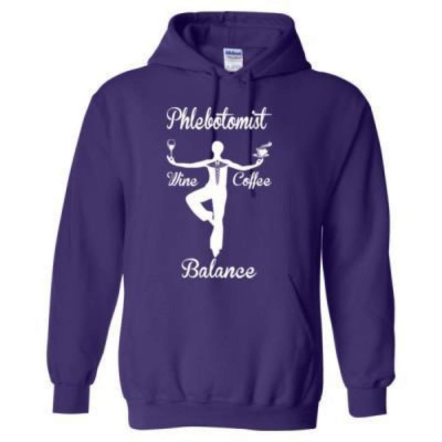 AGR Phlebotomist Wine Coffee Balance – Heavy Blend™ Hooded Sweatshirt