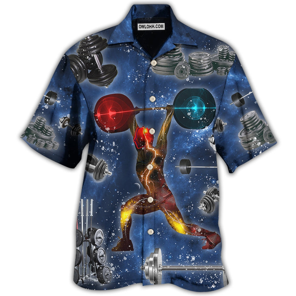 Weightlifting Power Galaxy – Hawaiian Shirt  – Owl Ohh