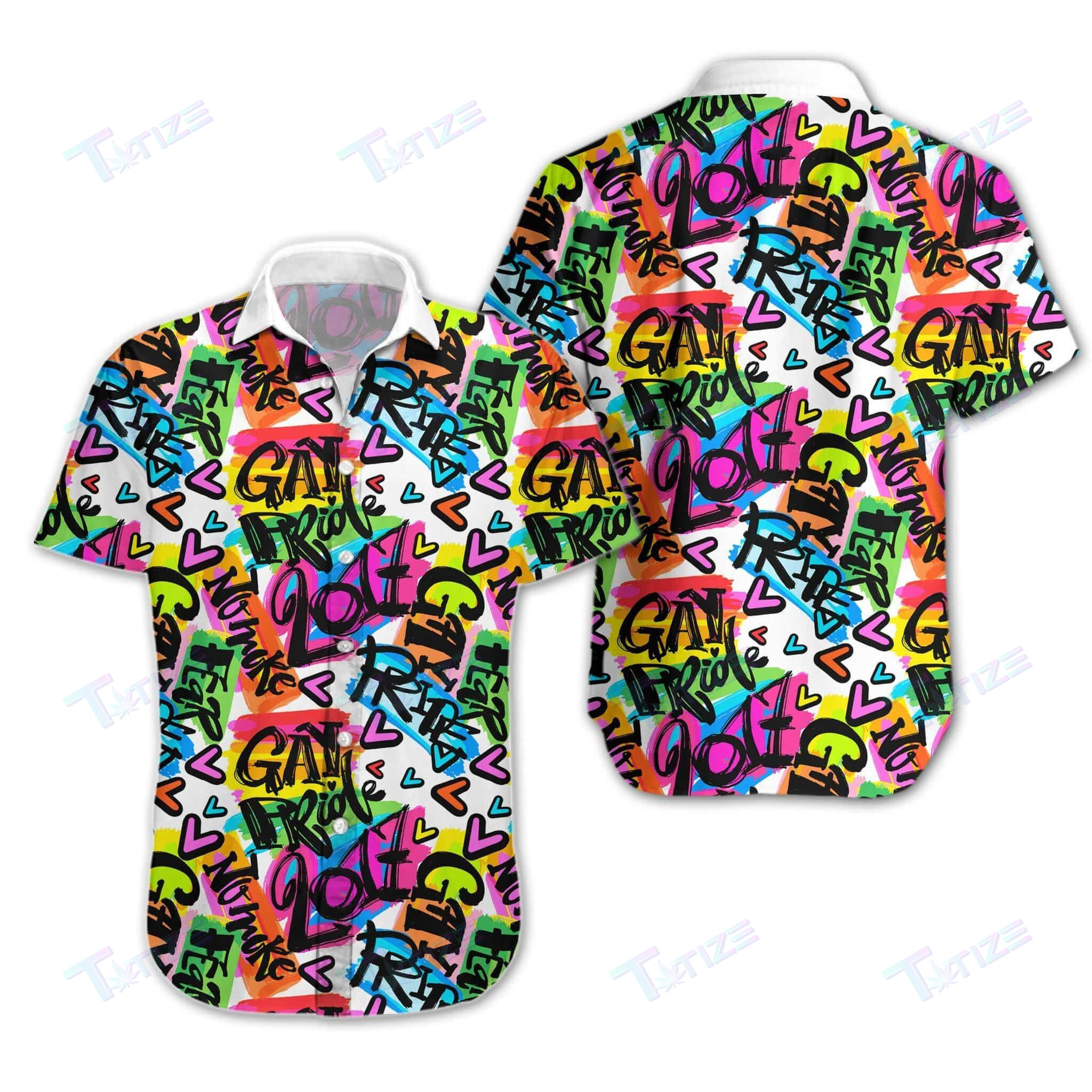 Lgbt Pride Cool Art Full Printing Hawaii Shirts All Over Printed Hawaii Shirt Size S Ha81301