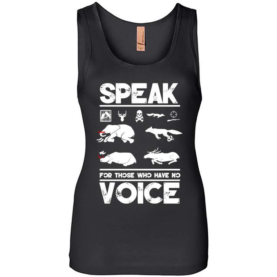 Speak For Those Who Have No Voice, Safe The Animals – Womens Jersey Tank