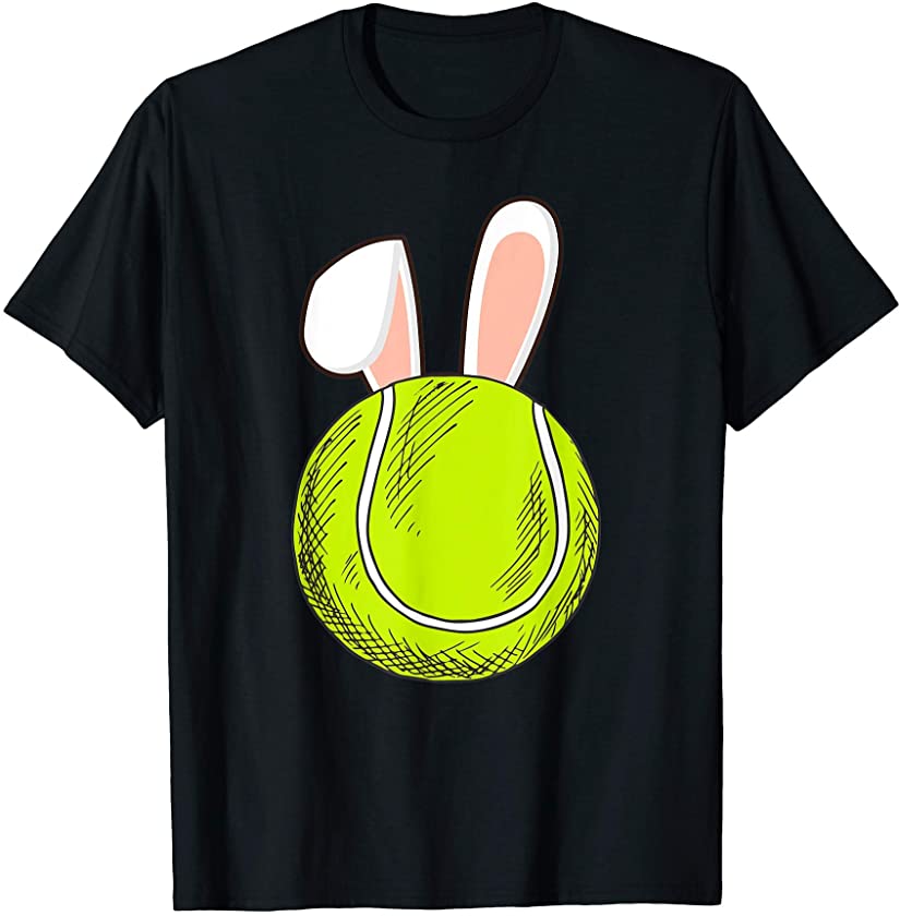 Tennis Easter Boys Men Ball Bunny Tennis T-Shirt