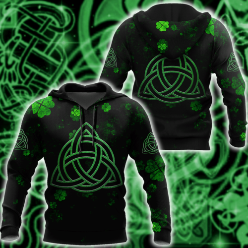 Irish St.Patrick Celtic Trinity Knot 3D Hoodie Saint Patrick’S Day Gift Hn