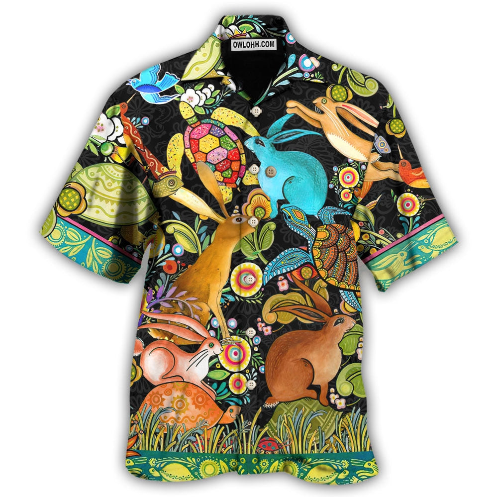 Turtle And Rabbit Slow And Steady Wins The Race – Hawaiian Shirt  – Owl Ohh