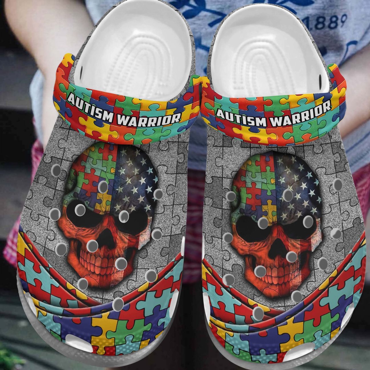 Autism Personalize Clog, Custom Name, Text, Fashion Style For Women, Men, Kid, Print 3D Autism Warrior