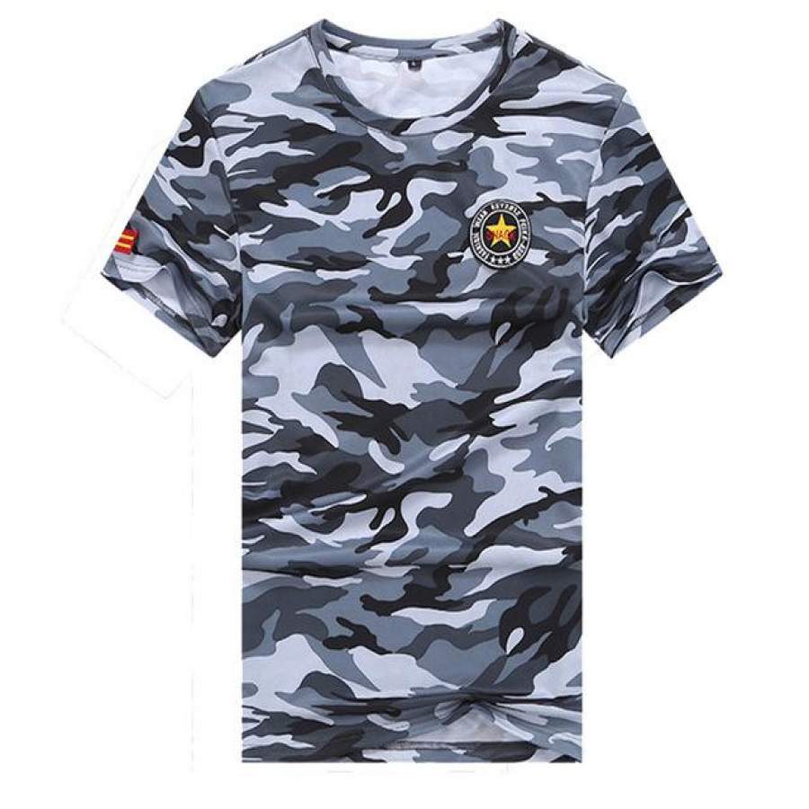 Camouflage Shirt Quick Dry Breathable military army Tactical T-shirt Men Compression T Shirts