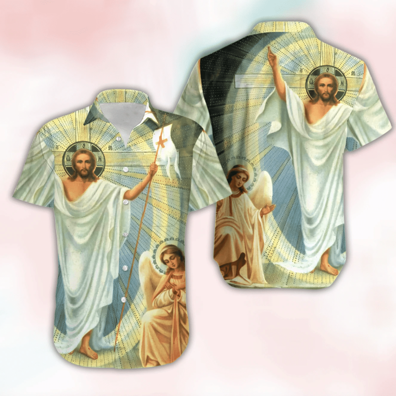 Discover Cool Happy Easter Sunday Jesus Is Risen Christians Unisex Hawaii Aloha Shirts Dh Ha37049