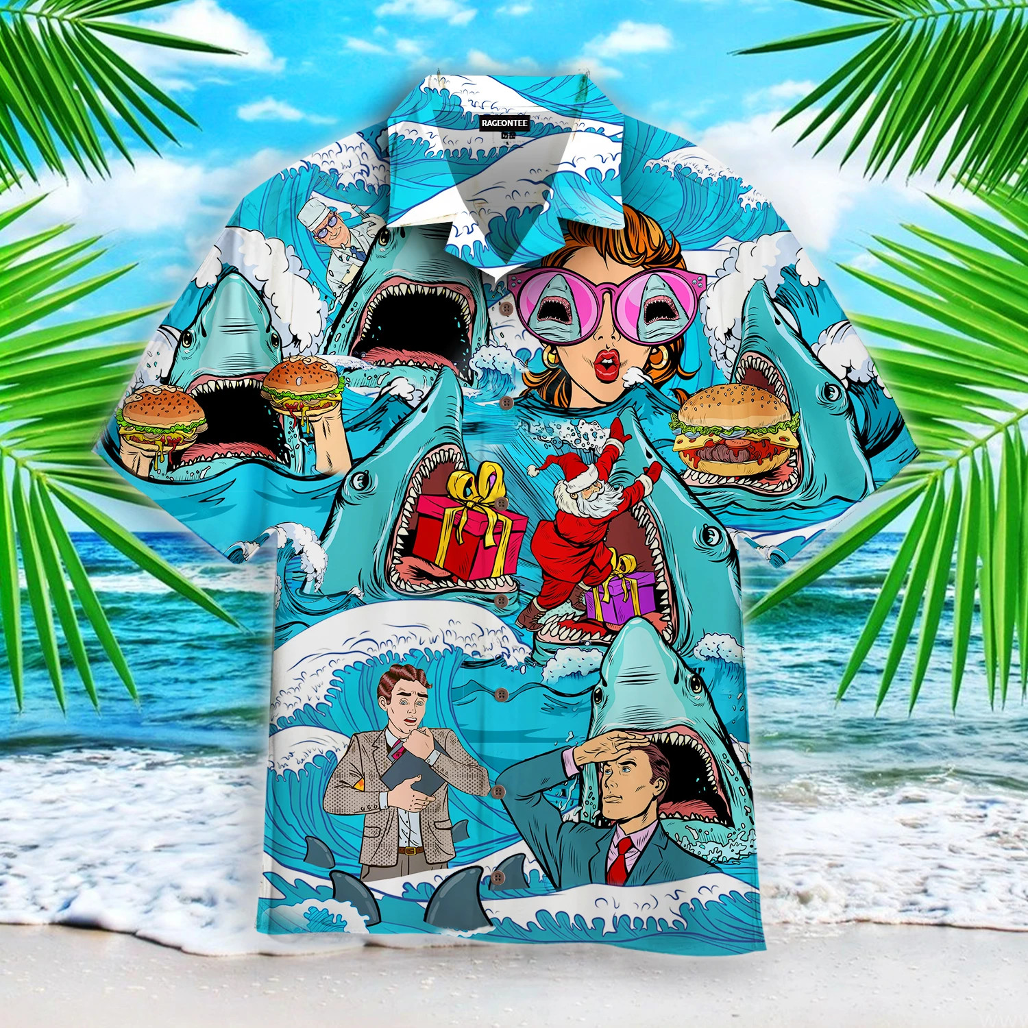 The Meg Shark Is Coming Hawaiian Shirt  Unisex  Adult  Wt1210