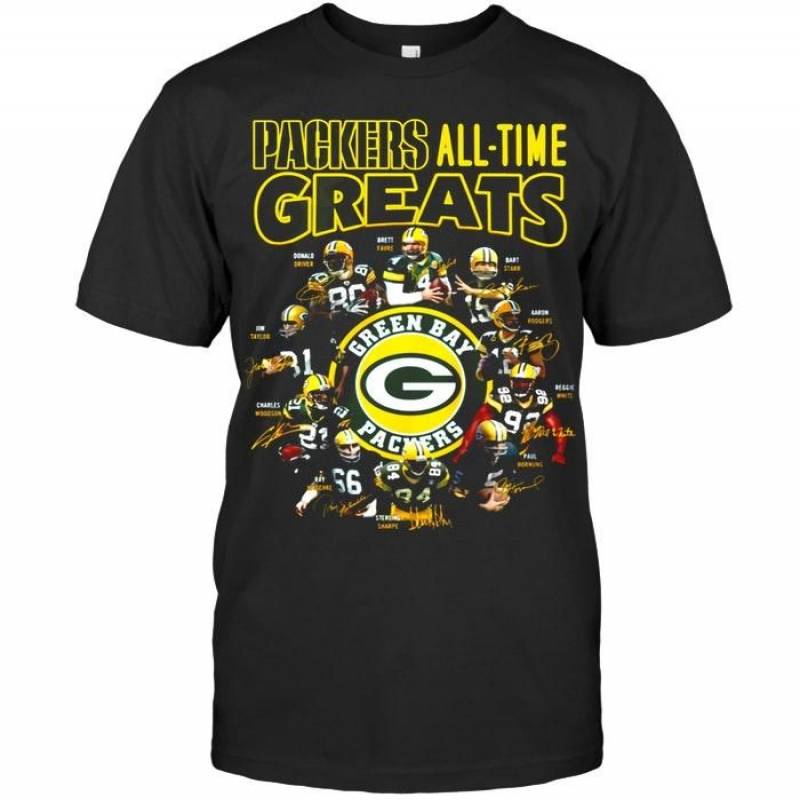 Green Bay Packers All Time Greats Signed T Shirt – Gearpenguin.com