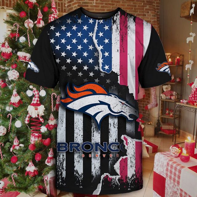 Denver Broncos American Flag T-Shirt