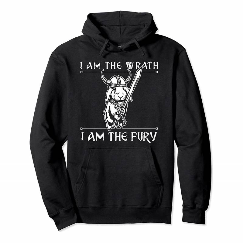 Cute Little Rabbit with a Viking Helmet and a Sword Pullover Hoodie, T-Shirt, Sweatshirt