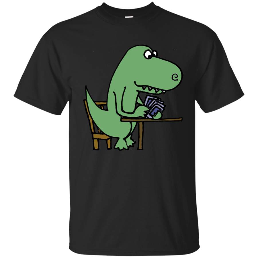 CARD GAMES – Funny Cute TRex Dinosaur Playing Card T Shirt & Hoodie