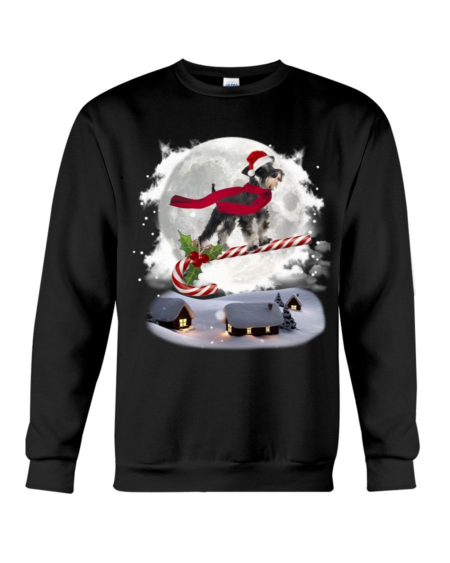 Miniature Schnauzer Hometown Holiday Road Trip Crewneck Sweatshirt