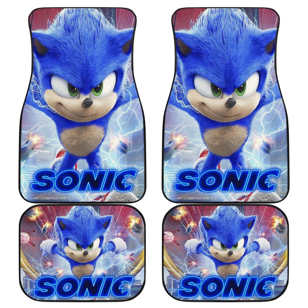 Sonic Car Floor Mats Movie Sonic The Hedgehog H040220 Personalized Car Seat Floor Mat Custom Print