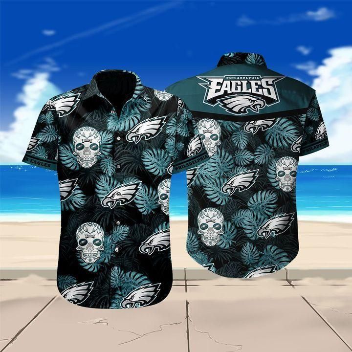 Philadelphia Eagles Skull Football Hawaii Shirt Ha111774