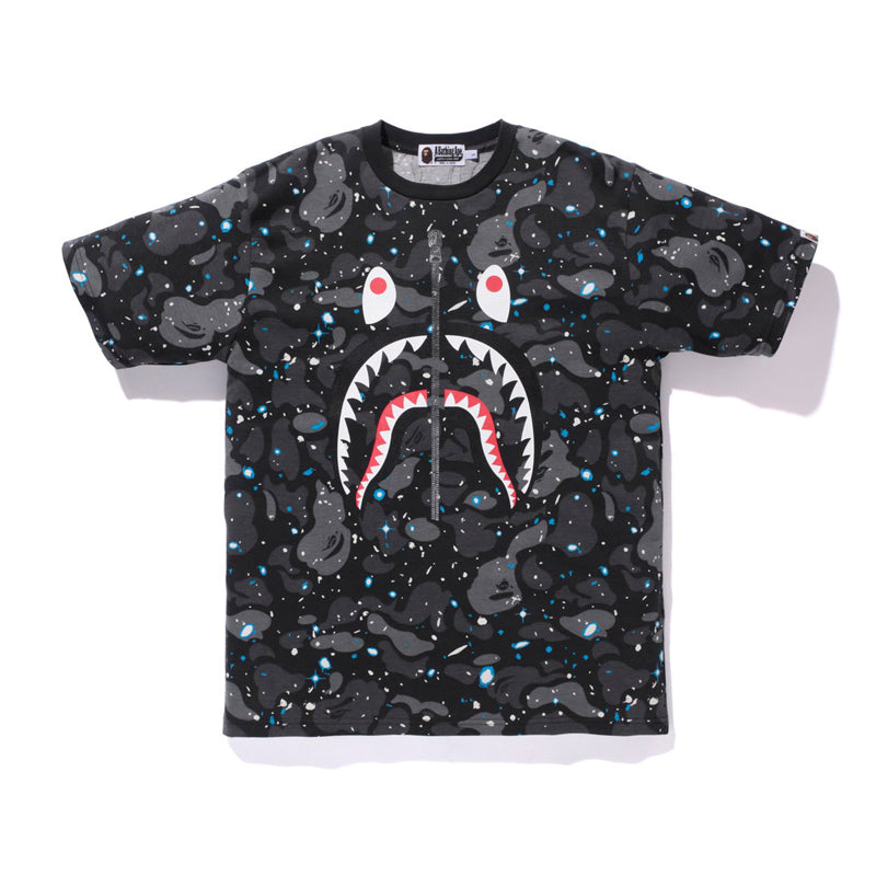 Bape Shark Camo Luminous Classic Cotton T Shirt 706