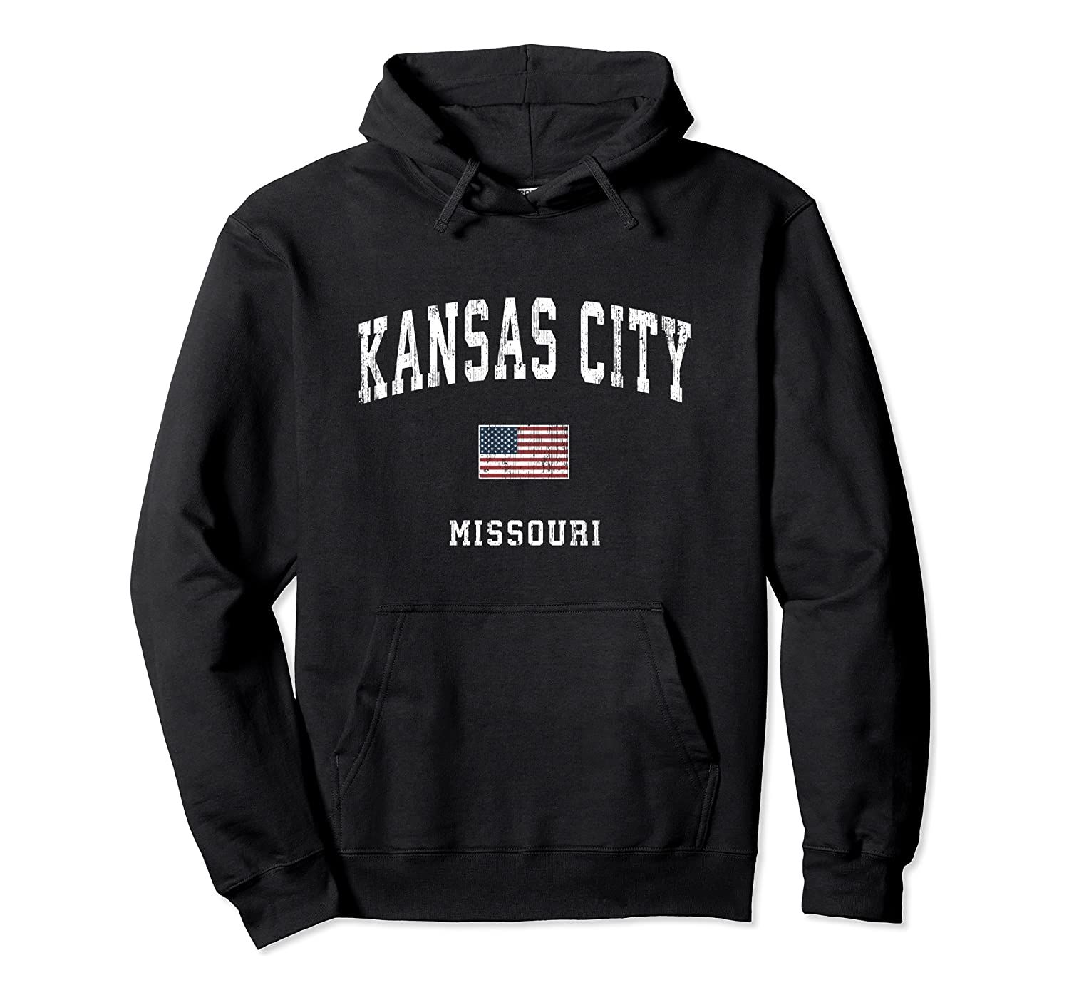 Kansas City KC Missouri MO Vintage American Flag Sports Pullover Hoodie, T-Shirt, Sweatshirt, Tank Top, Racerback, Dolman