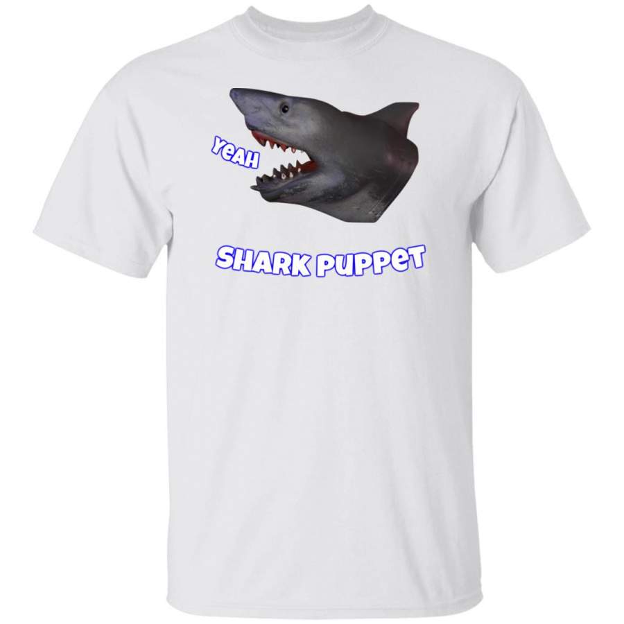 Shark puppet merch men women plus size clothing white men t-shirt