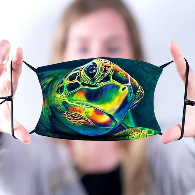 Sea Turtle Magical World Sea Animal Love Marine Life Gift For Turtle Lovers Cotton Mask 1-10 Pcs For Kid & Adult All Over Print Face Mask Covering For Adults And Kids