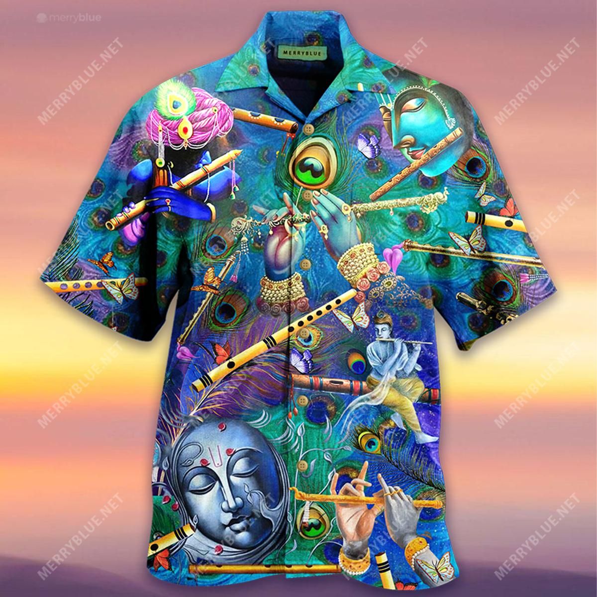 Where Words Fail Flute Speaks Aloha Hawaiian Shirt Colorful Short Sleeve Summer Beach Casual Shirt For Men And Women