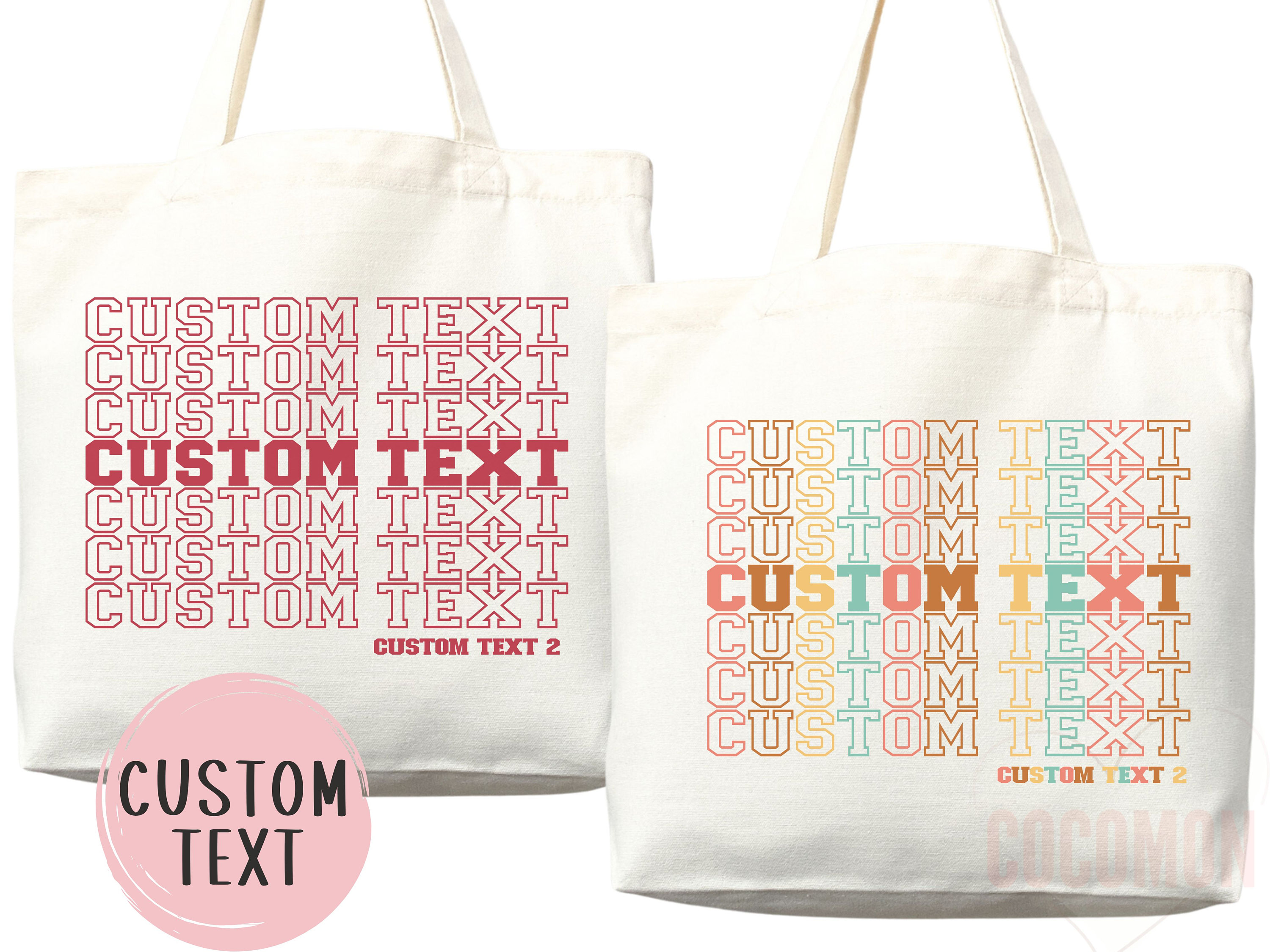 Personalized Bag Tote Thank You Bag Custom Tote Shopper Thank You Bag Custom Gift For Her Personalized Gift For Her Reusable Bag Grocery Bag