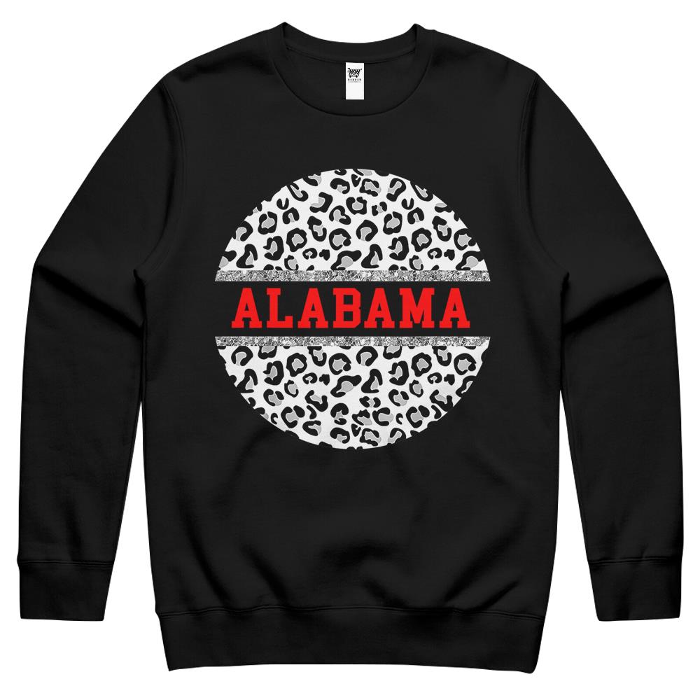 Alabama Leopard Shirt Crimson Shirt Tide Crewneck Sweatshirt