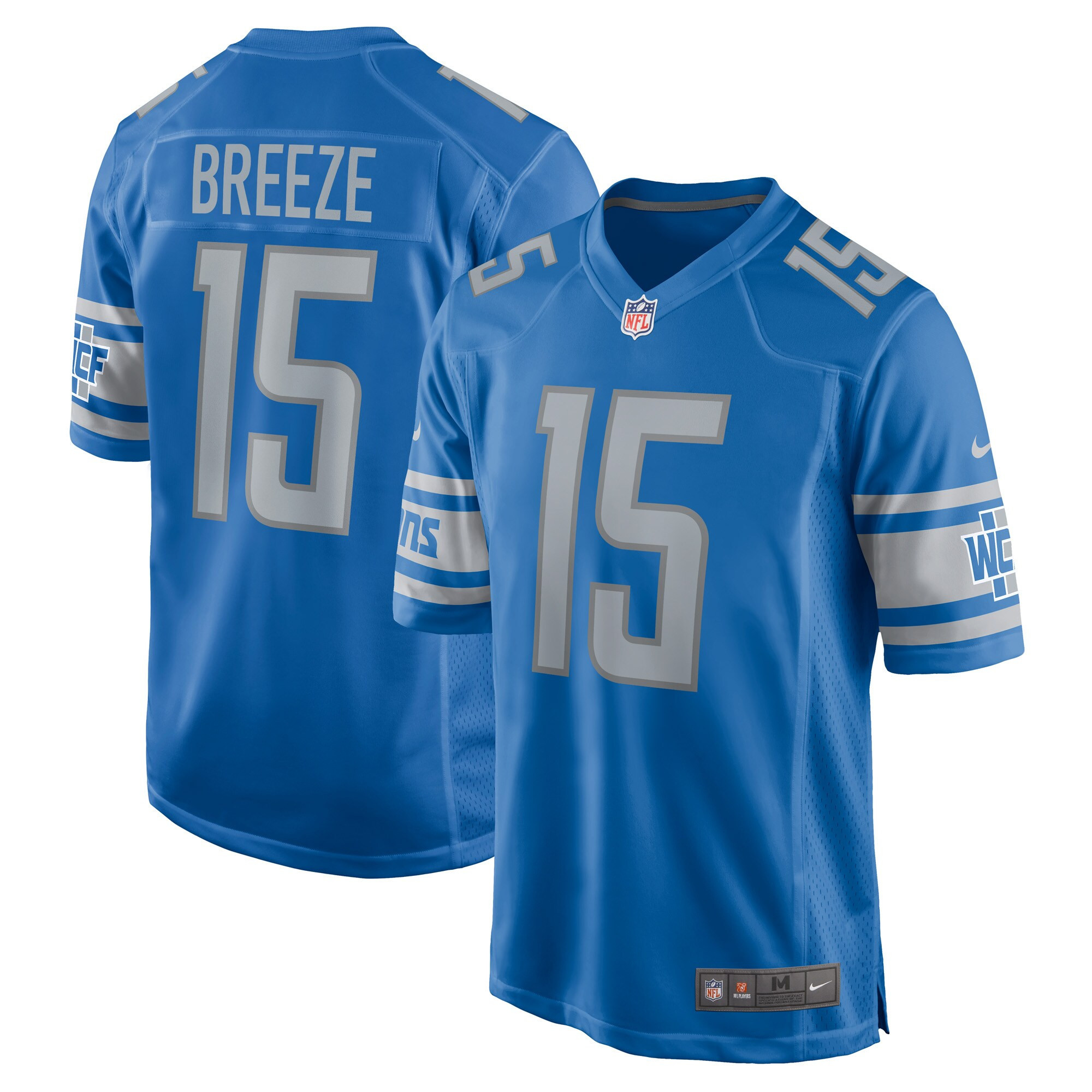 Brady Breeze Detroit Lions Player Game Jersey – Blue NFL