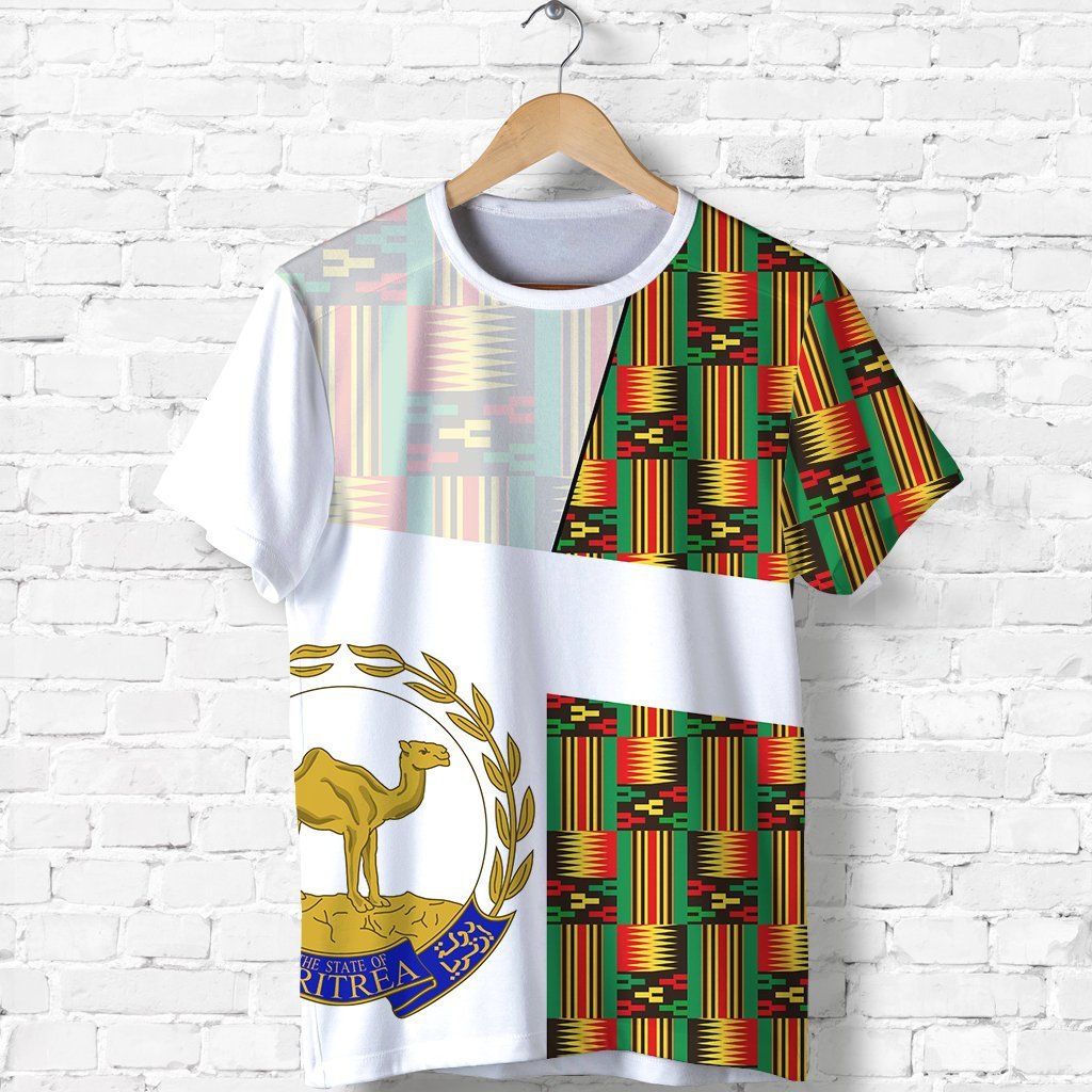 Eritrea T-Shirt Kente Pattern Lt13