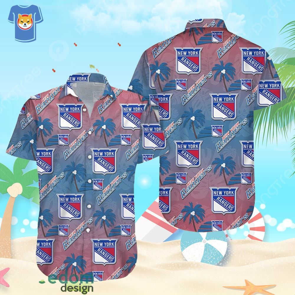 New York Rangers Ice Hockey Team Aloha Beach Gift Hawaiian Shirt For Men And Women