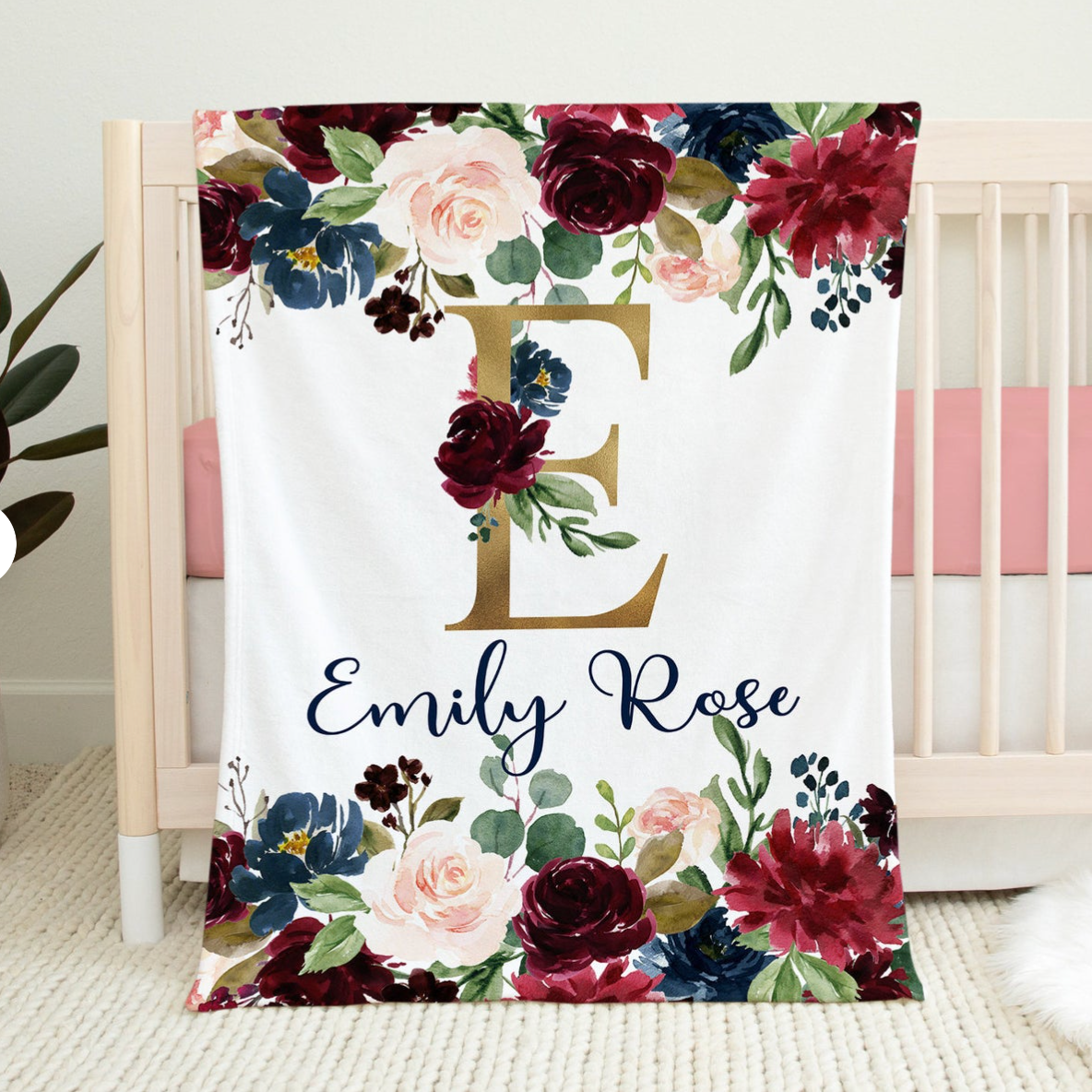 floral-girl-baby-blanket-personalized-baby-blanket-gift-baby-shower