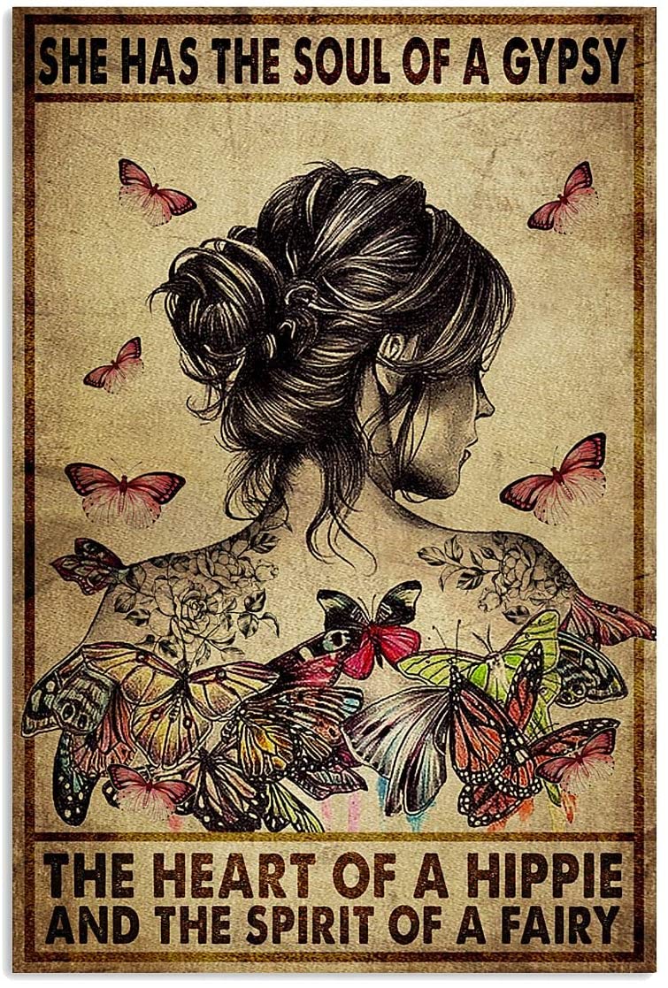 Yoga Girl Soul Of Gypsy The Heart Of Hippie Butterfly Girl Vertical ...