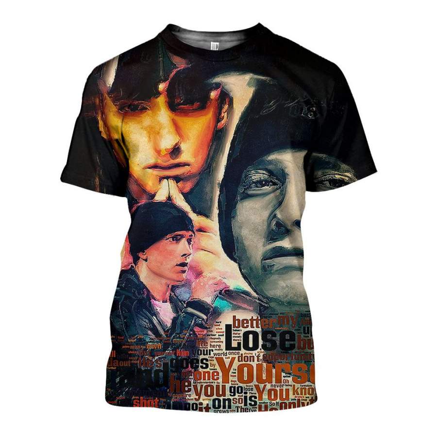 3D All Over Printed Eminem Art Shirts and Shorts