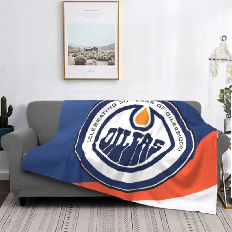 Edmonton Oilers 3D Full Printing Blanket V4