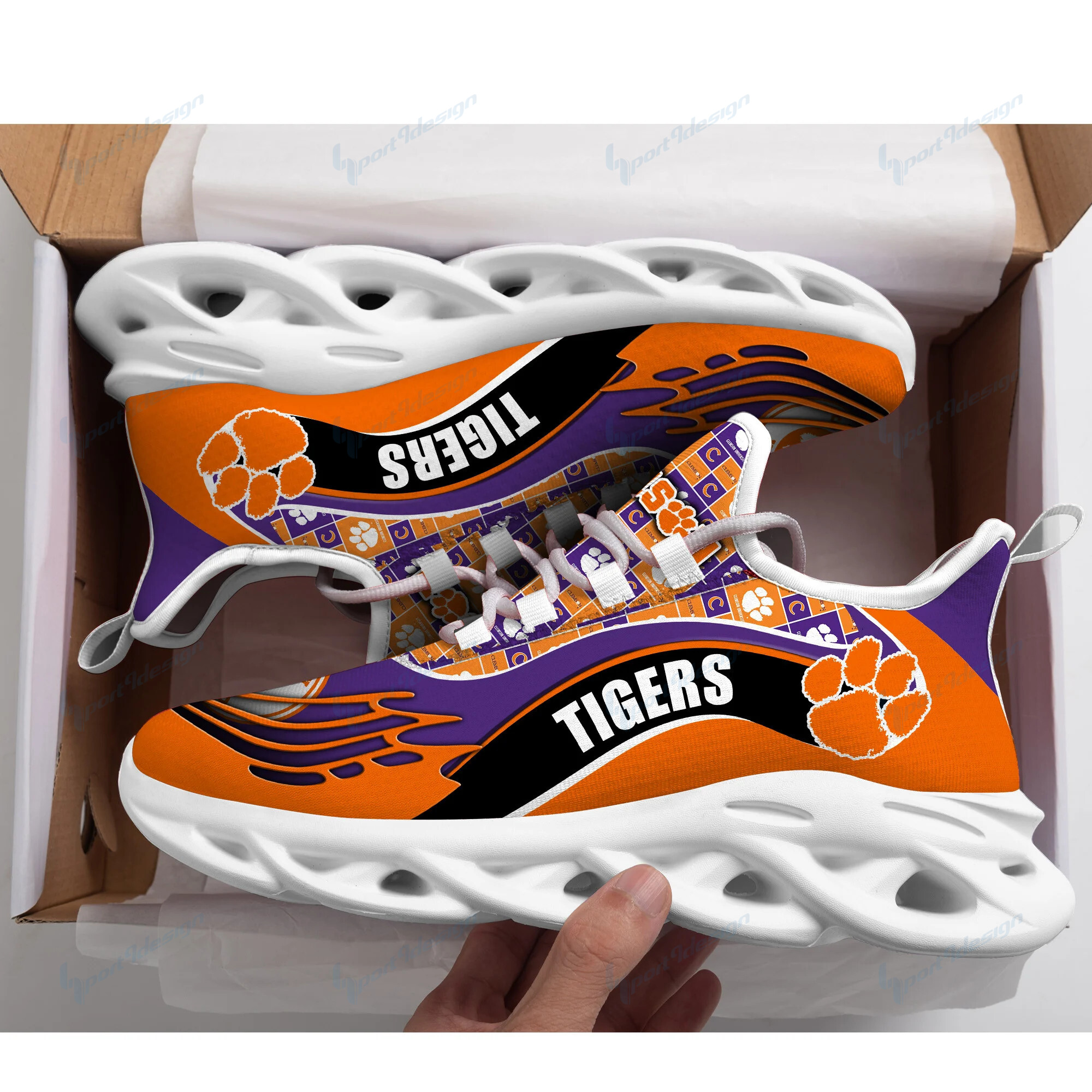 Clemson Tigers Yezy Running Sneakers Bb209