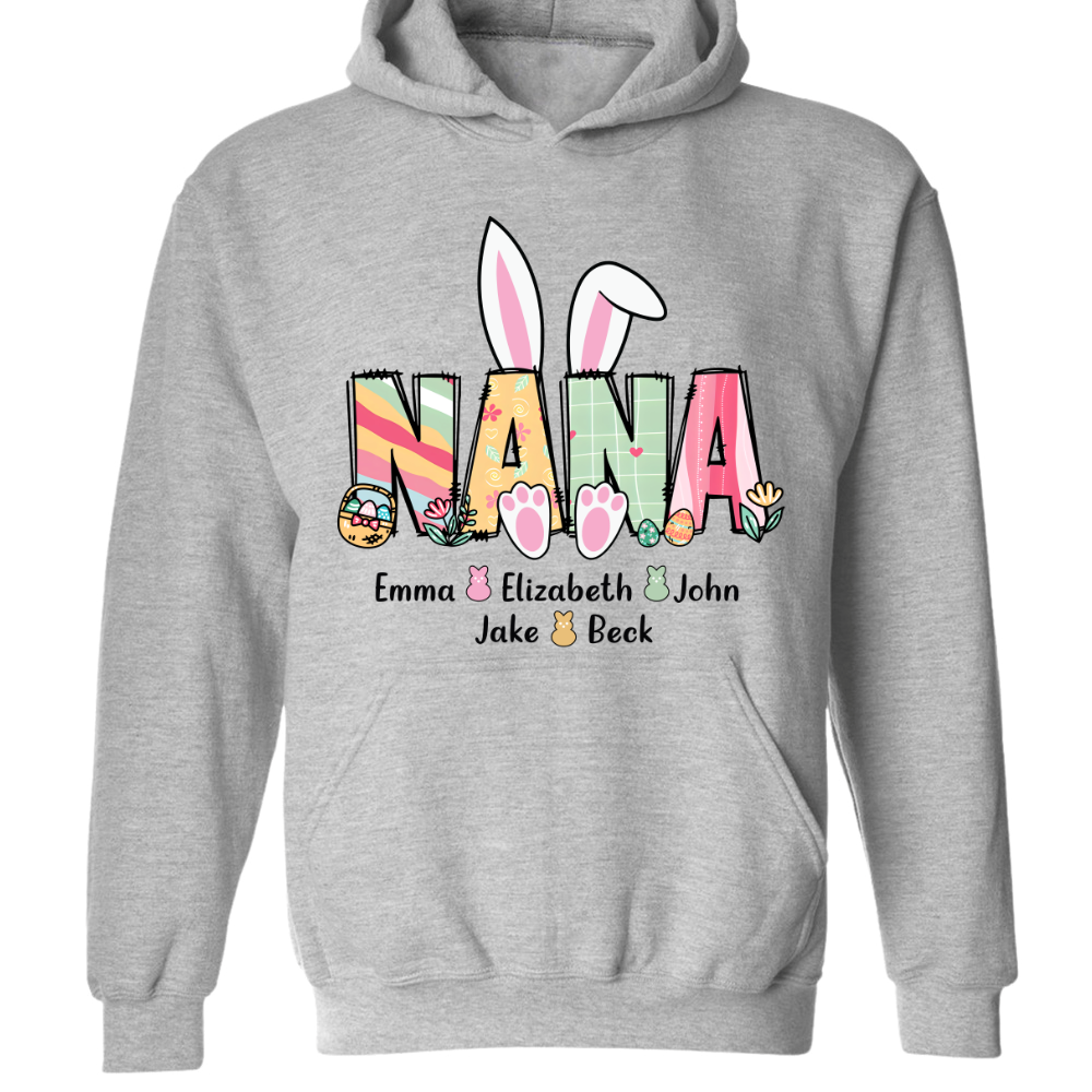 Customized Grandma Bunny With Grandkids Cg162 Hoodie