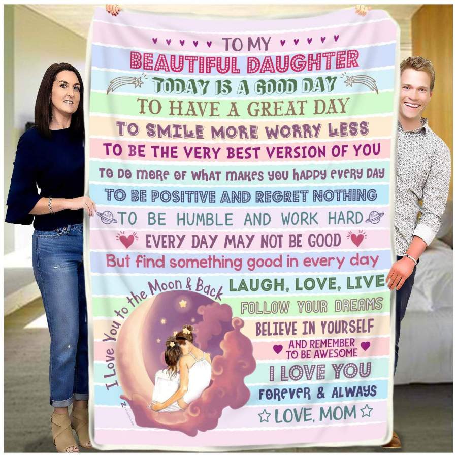 Mom Gift For Daughter  Blanket I Love You Forever And Always