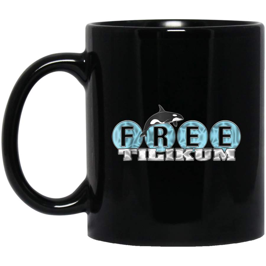 Free Tilikum Tilly Killer Whale Never Forget Vintage Black Mug