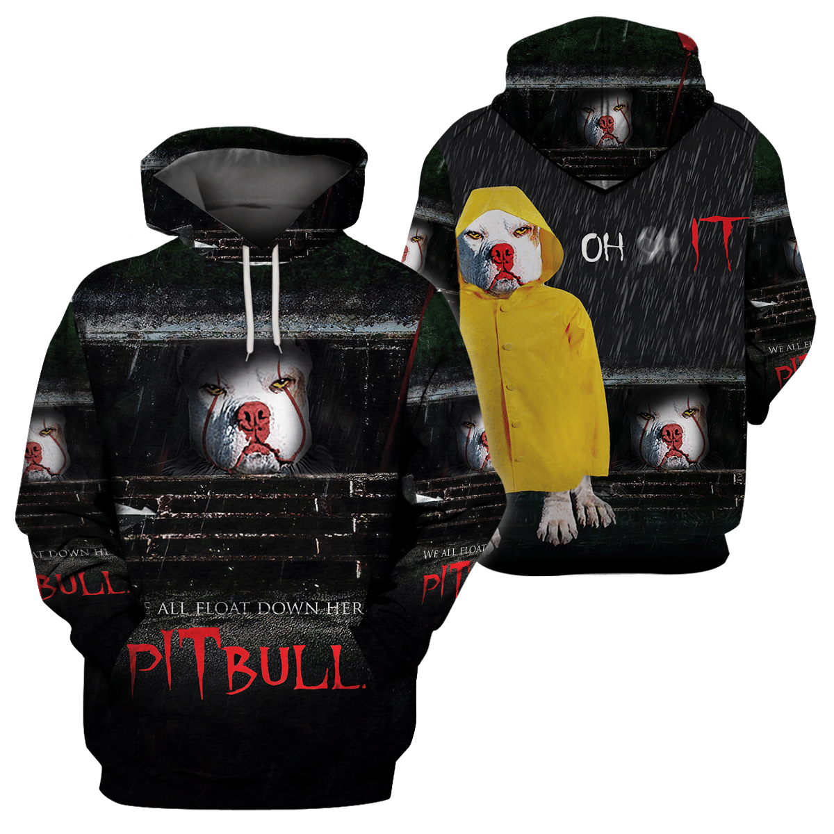 3D All-Over Printed Apparels “Halloween Scary Pitbull” (Av-Lc05)