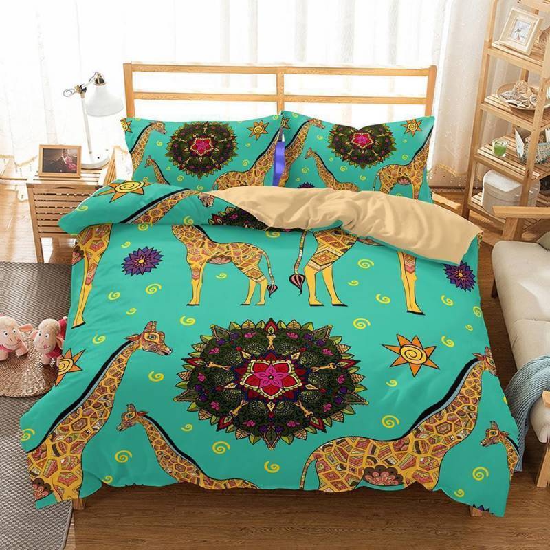 Animal Giraffe Bedroom Decor Quilt Cover Queenize 3D 3D Customize Bedding Set Duvet Cover SetBedroom Set Bedlinen